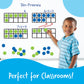 Learning Resources Giant Magnetic Ten Frame Set, Set Of 4, Ages 5+, Classroom Math Set, Magnetic Whiteboard Set, Classroom Demonstration