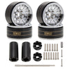 Meus Racing 1.9'' Beadlock Wheels Rims, 120.5G Brass & Aluminum Deep-Dish Wheels For 1/10 Rc Crawler Scx10 Trx4 Vs4-10 Gen8 (D-S