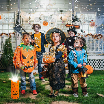 Halloween Bubble Machine,Halloween Party Decorations Includes Spooky Sound Effects,Lights,And Bubbles Halloween Toys For Toddlers,Kids,Adults