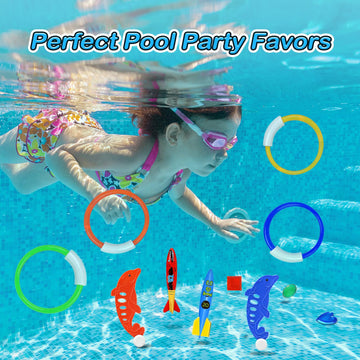 Jasonwell Pool Diving Toys Games - 25Pcs Swimming Pool Toys With Dive Sticks And Rings Underwater Treasures Torpedo Bandits Fish Toys Etc Fun Water Swim Toys For Boys Girls Adults Kids Teens