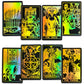 Crafterian Foil Tarot Cards, 78 Tarot Deck, Original Tarot Cards For Beginners And Experts With Guide Book And Gift Bag, Fortune Telling Game, Divination Tools For All Skill Levels, Black.