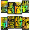 Crafterian Foil Tarot Cards, 78 Tarot Deck, Original Tarot Cards For Beginners And Experts With Guide Book And Gift Bag, Fortune Telling Game, Divination Tools For All Skill Levels, Black.