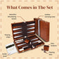 Crazy Games Backgn Sets for mature-themeds with enhanced Leather Case | Classic Travel Backgn Set for mature-themeds and Kids with Strategy & Guide | 15 Inches | Medium | Brown
