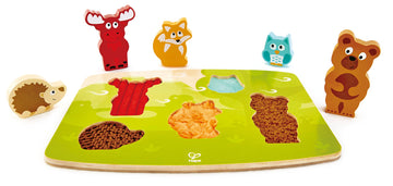 Hape Forest Animal Tactile Puzzle Game, Multicolor