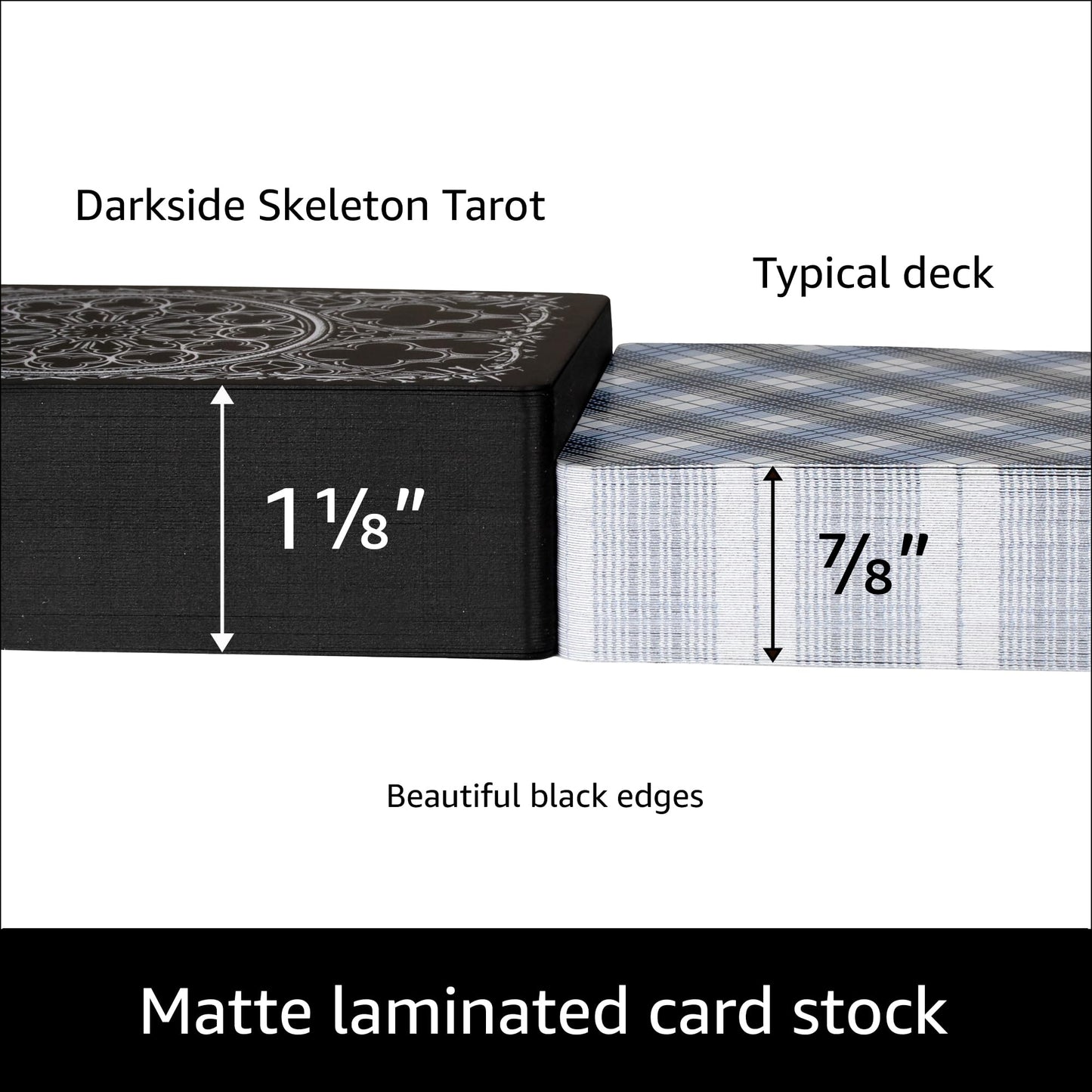 Darkside Skeleton Tarot Cards Deck With Qr Guide, Modern Aestetic 350 Gsm Durable Paper, Beginner Tarot Cards, No Brand Printing