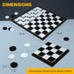 Queensell Checkers Board Game - Classic Plastic Game with 30 Pieces, 7.9 x 7.9 inches