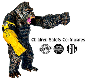 Twcare King Kong: The New Empire, Dinosaur Dragon Attack Action Figure 7” Fight Mode Gorilla Ape Solid Wild Movie Series, Travel Bag