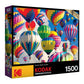 KODAK PREMIUM PUZZLES 1500 Piece Jigsaw Puzzle - Hot Air Balloons Above The Clouds, Multi Colored, 23" x 33", Model 8900ZZAY