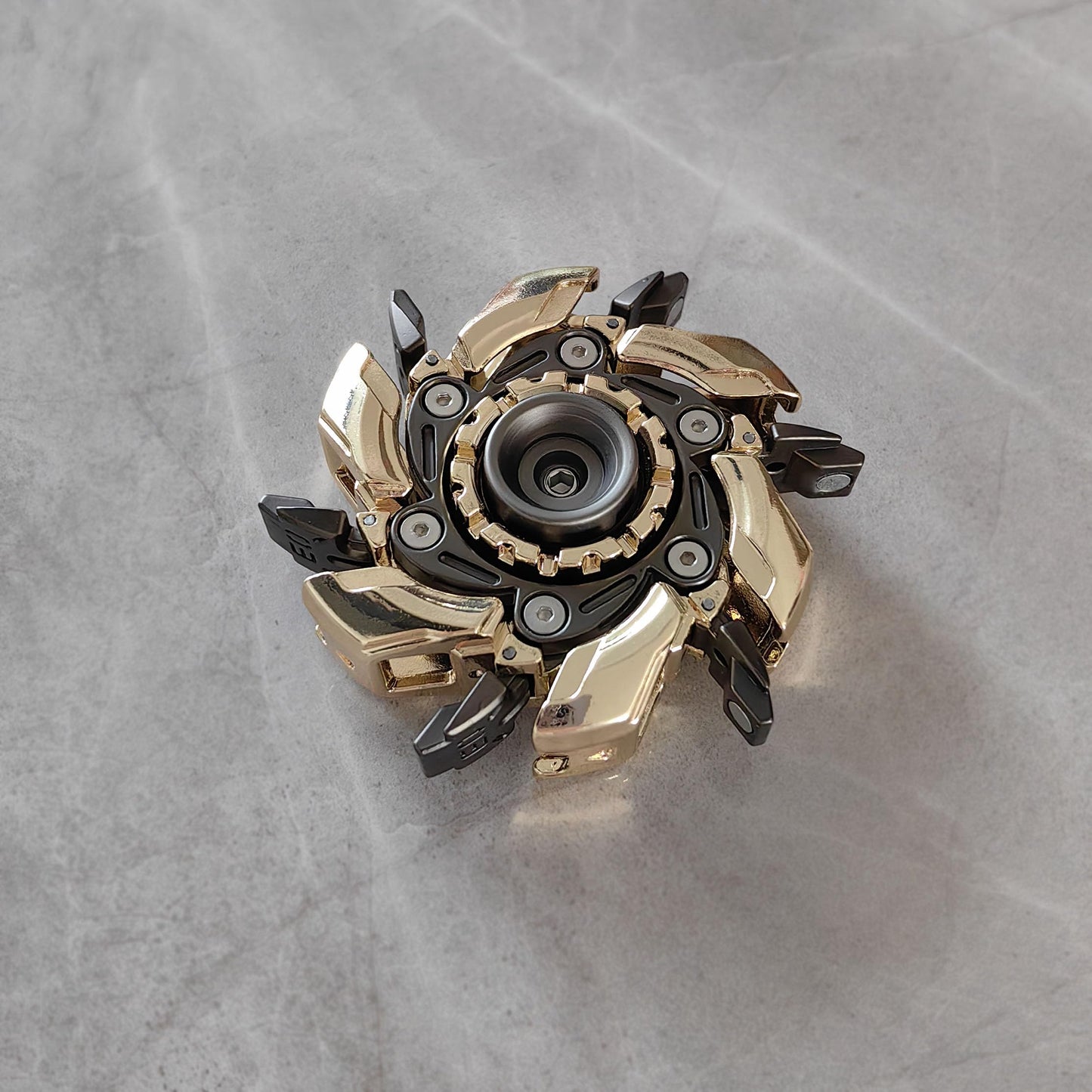 T-Conceal EDC Fidget Sliders Open protective covering Spinning TopFidget Toys Stress Relief for mature-themeds Magnetic Metal (Gold Gray)