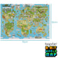 1000 Piece Puzzle - World Map mature-themed Puzzles Retro Gaming Style 8-bit Jigsaw Puzzles 1000 Pieces for mature-themeds and Kids with 50 Famous People to Find! Made Using 100% Recycled Cardboard - by bopster