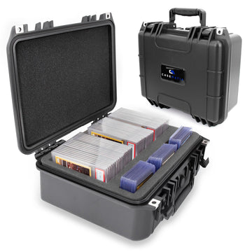 Casematix Graded Card Storage Box For 40 Bgs Csg Psa Graded Sports Trading Cards, Ipx7 Waterproof Graded Card Case Holder With T