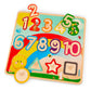 Battat- Wooden Number & Shapes Puzzle- Puzzle N' Learn- Educational Toy For Kids- 2 Years +
