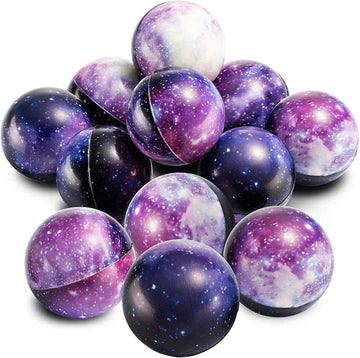 Galaxy Stress Balls For Kids - Pack Of 50 Bulk - Squeeze Anxiety Fidget Sensory Balls For Children With Outer Space Theme, Great Toys For Party Favors And Birthday Party Supplies