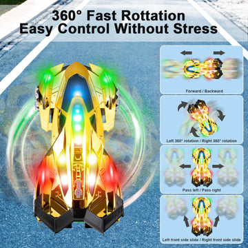 Lamborghini Remote Control Car Toy for Boys Age 8-12 , 1:12 Scale Gold Lambo Toy Car with 360Rotating Drifts Car Colorful Lights