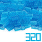 Feleph 320 Pieces Transparent Medium Blue 2X4 Bricks Parts Building Kit Creative Play Set Blocks Classic Toy Accessories Compatible With 3001 Major Brands (Trans Medium Blue)