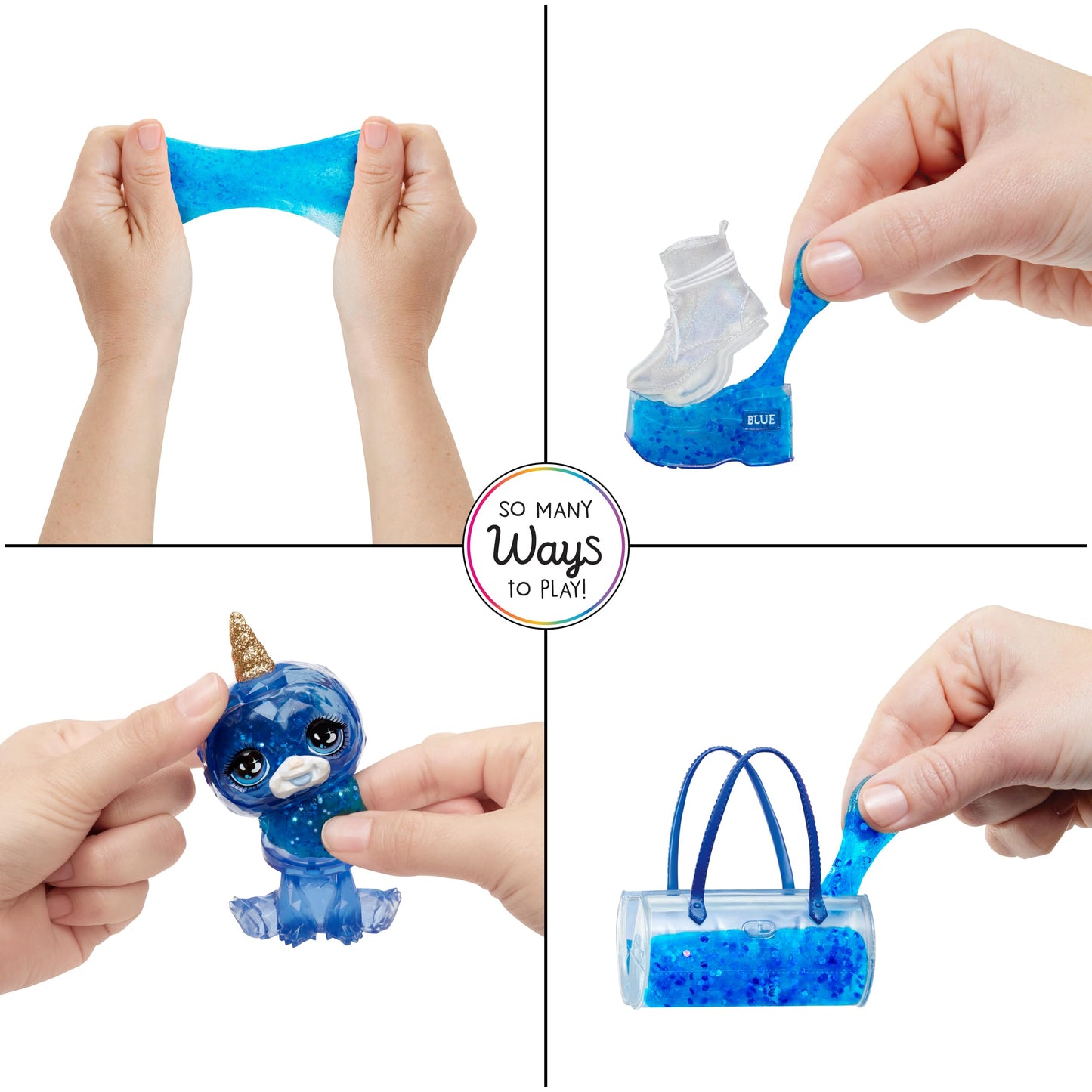 Rainbow High Skyler, Blue With Slime Kit & Pet, 11' Shimmer Posable Fashion Doll With Diy Sparkle Slime, Magical Yeti Pet, Fun Play Accessories. Great Toy Gift For Girls Kids Ages 4-12 Years
