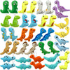 XIPEGPA 40 PCS Mini Dinosaur Plush Toys Set Cute Small Dinosaur Stuffed Toy Keychain for Party Favors Keychain Ornament for Goody Bag Easter Egg Stuffers Carnival Birthday Party Classroom Prizes