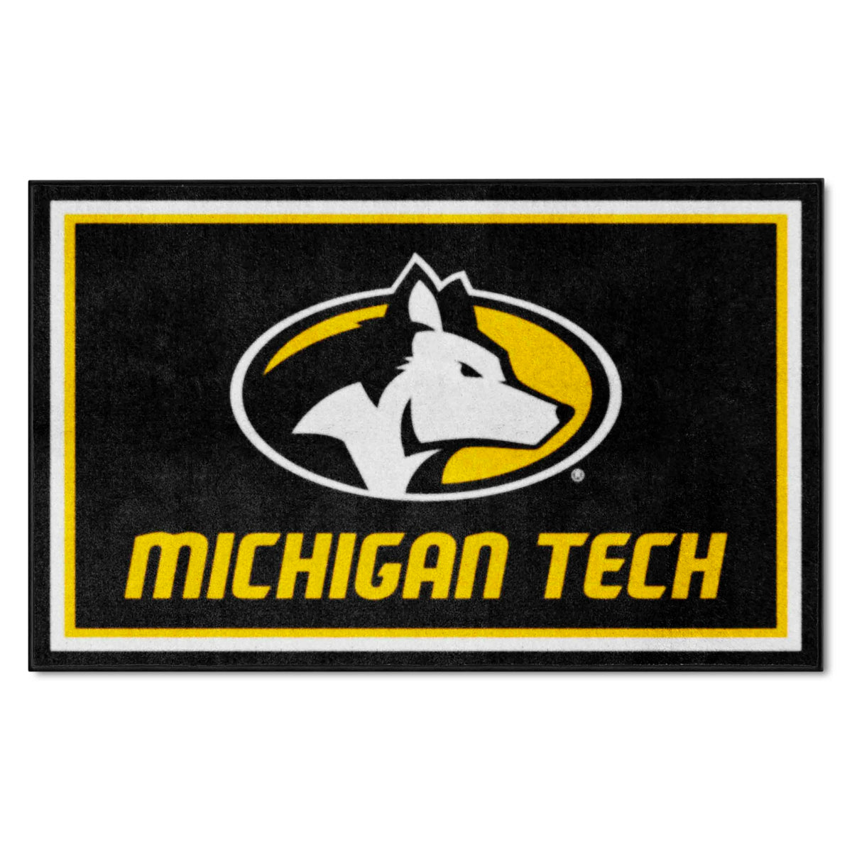 FANMATS NCAA Michigan Tech Huskies Michigan Tech University4x6 Rug, Team Color, One Sized