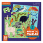 Mudpuppy Land & Sea Animals Magnetic Jigsaw Puzzle, Great For Kids Ages 4+, 2 Magnetic Puzzles, 20 Pieces Each, 6.5    X 6.5   ,