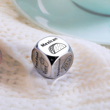 Valentines Day Date Night Gifts For Couples Food Decision Dice Decider 11Th Anniversary Steel Gifts For Husband Wife Boyfriend G