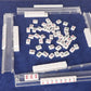 GUSTARIA Mahjong Tile Rack & Pusher Set, Clear Acrylic, 18 x 3.2 x 1.2 inches, Modern American Majiang, Set of 4, White
