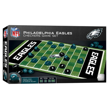 Masterpieces Family Game - Nfl Philadelphia Eagles Checkers - Officially Licensed Board Game For Kids & Adults 13'' X 21''