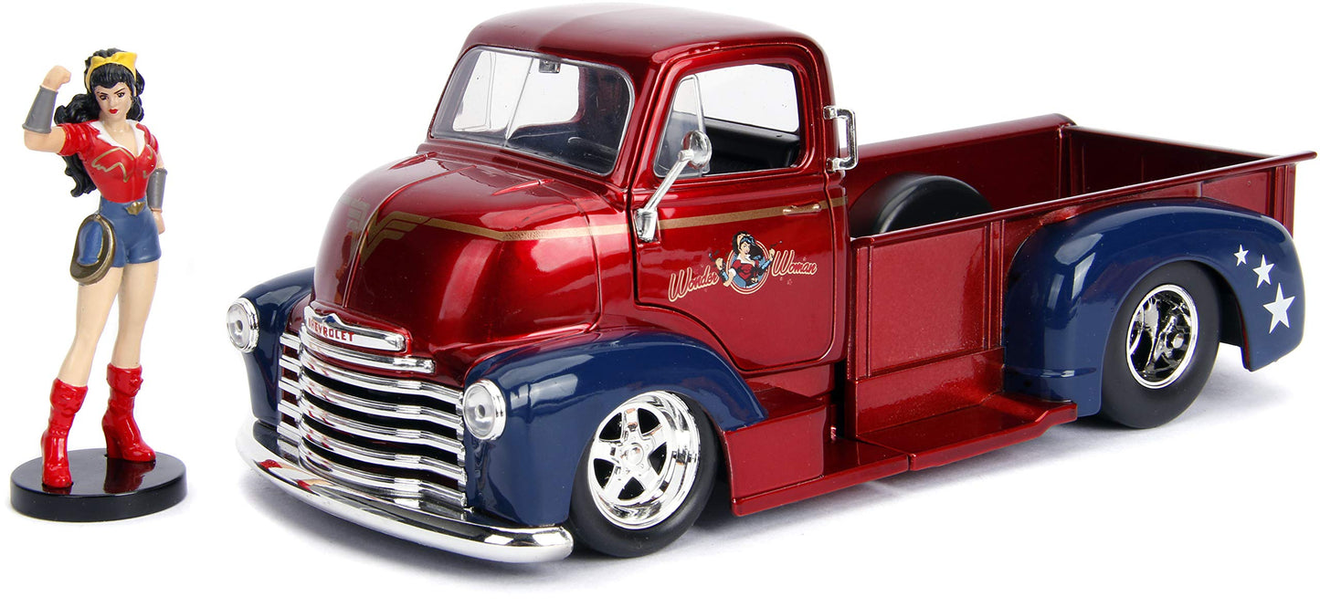 Jada Women'S 1952 Coe Pickup W/Wonder Figure (Red)