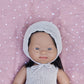 Miniland Clothes For Dolls 15'' Knitted Outfit Rompers & Bonnet - Eco, Made In Spain, Quality, Role Play, Educational