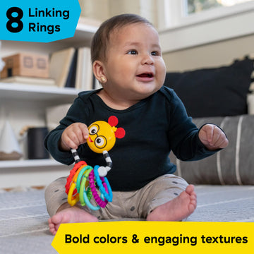 Baby Einstein Cals Connectors Sensory Toy with Textured Links, Ages 0+ Months and Up