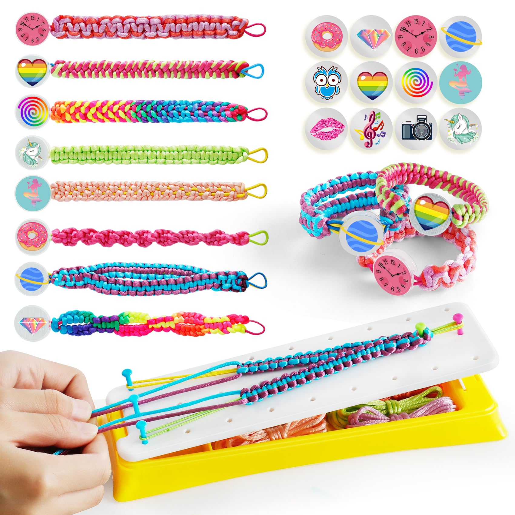 PREPOP Friendship Bracelet String Making Kits - Popular Toys for 7 8 9 10 11 12+ Year Old Girls, DIY Arts and Crafts Bracelets M