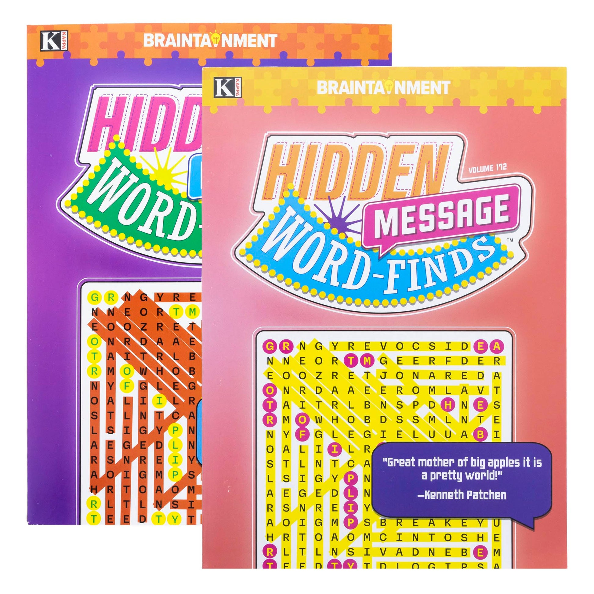 Hidden Message Word-Finds Set Of 2, Volumes May Vary (See Seller Comments For Volumes) By Kappa