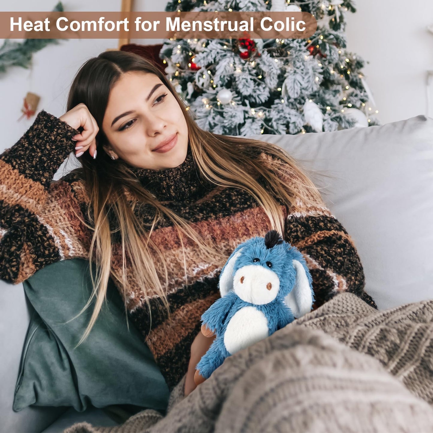 Suzzipals Heatable And Coolable Donkey Stuffed Animals, Microwavable Stuffed Animal Heating Pads For Soothing, Lavender Scent Do