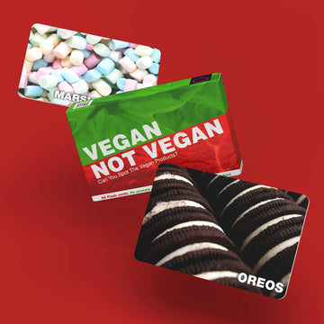 Vegan Not Vegan Game - Guess The Vegan Products Fun Flash Card Game - Fun Yes Or No Guessing Game - Suitable For Family, Kids, Teenagers & Adults