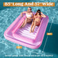 Sloosh XL Inflatable Tanning Pool Lounge Float  85 x 57 Extra Large Sun Tan Tub mature-themed Pool Floats Raft for Pool Sunbathing Suntan Blow up Pool Lounger Tanning Bed Floatie for mature-themeds  XL-Pink White