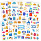 JULMELON 240 PCS Happy Hanukkah Stickers for Kids, Assorted Dreidels Menorah Candles Chanukah Stickers for Hanukkah Party Favors