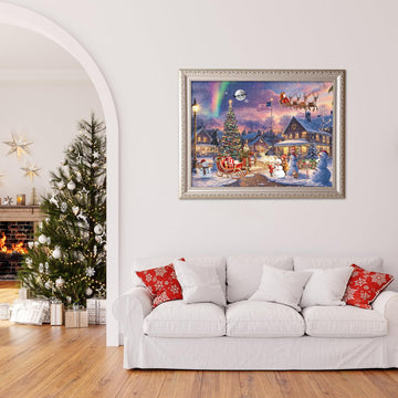 Nattork Jigsaw Puzzle 1000 Pieces for mature-themeds  Christmas Snowy Night Challenging mature-themed Puzzles for Christmas Decor & Gift