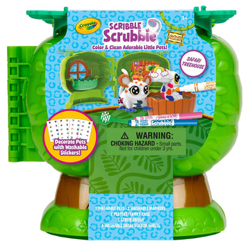 Crayola Scribble Scrubbie Pets Safari Treehouse, Toy Storage Case, Gift For Boys & Girls