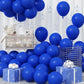 Jobkoo Blue Balloons, 12 Inch 30 Pcs Dark Blue Balloon Kit Royal Blue Latex Balloons Matte Blue Helium Party Balloons For Boys B