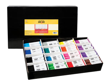 School Smart Art Marker, Conical Tip, Assorted Colors, Pack Of 400