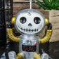 Ebros Gift Furrybones Gadget Figurine Hooded Skeleton Monster Retro Robot Collectible Decor Statue Gothic Dod Cyborg Ufo Tin Man Themed Furry Bones Decorative Sculpture