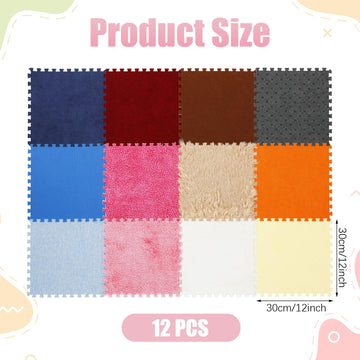 Tinideya 12 Pcs Sensory Floor Tiles For Kids Puzzle Sensory Tiles Interlocking Floor Rug Autistic Children Textured Activity Pla
