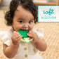 Infantino Lil' Nibbles Textured Silicone Baby Teether - Sensory Exploration And Teething Relief With Easy To Hold Handles, Green