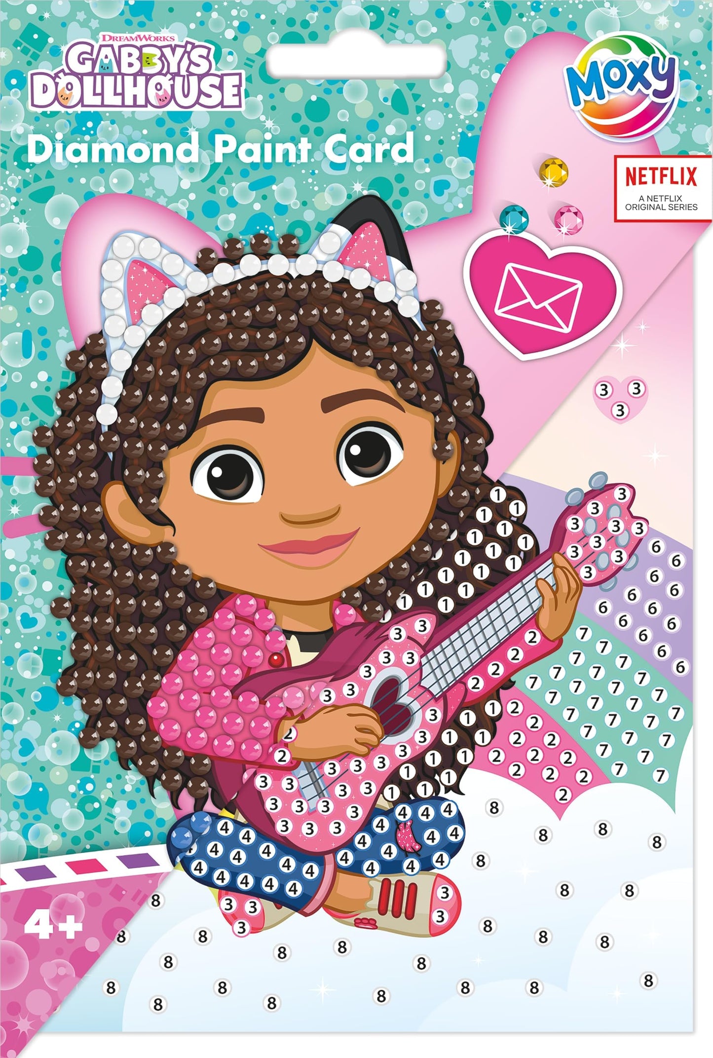 Totum Gabbys Dollhouse Diamond Painting Set with Card and Envelope, from 5 Years