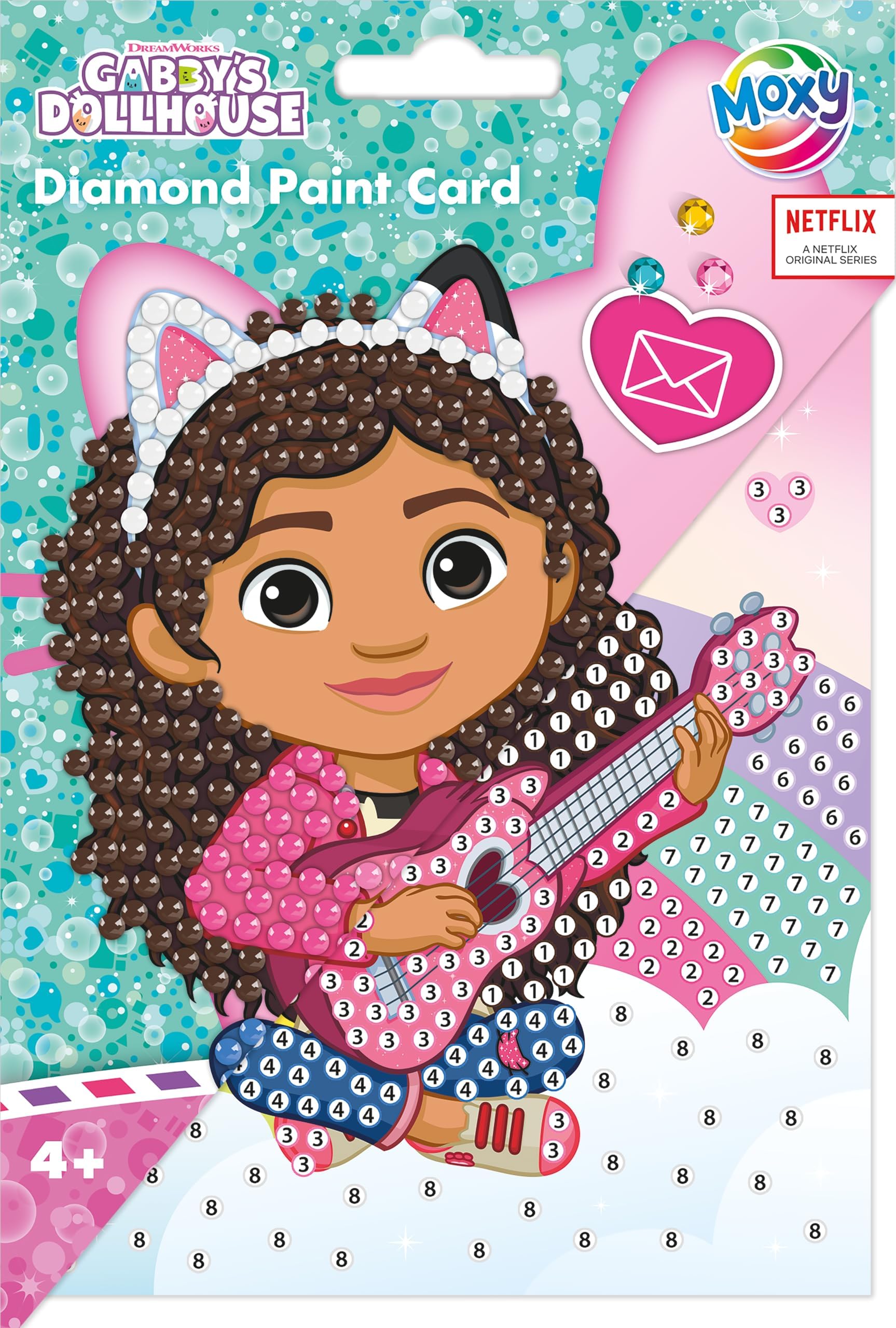 Totum Gabbys Dollhouse Diamond Painting Set with Card and Envelope, from 5 Years