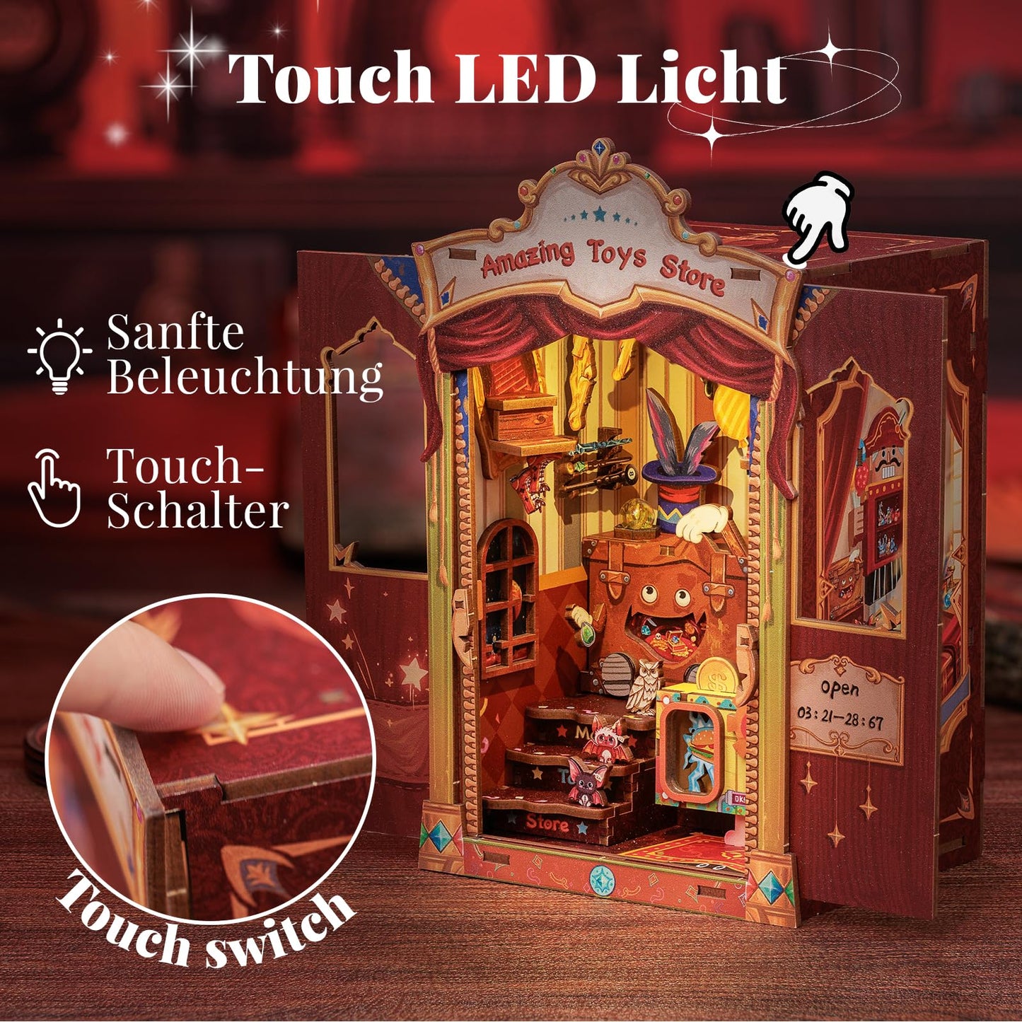 Cutefun Book Nook Kit, Diy Miniature House Kit For Beginners, Book Nook Kits For Adults, Wooden Dollhouse For Bookshelf Decor, Birthday Gifts For Family And Friends (Amazing Toys Store)