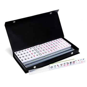 drizzle Travel Mahjong Mini Set 20mm with Instructions - Portable 146 Tiles - for Beginners with 4PCS Racks 2 Pounds - Chinese Mah-Jong Game ??