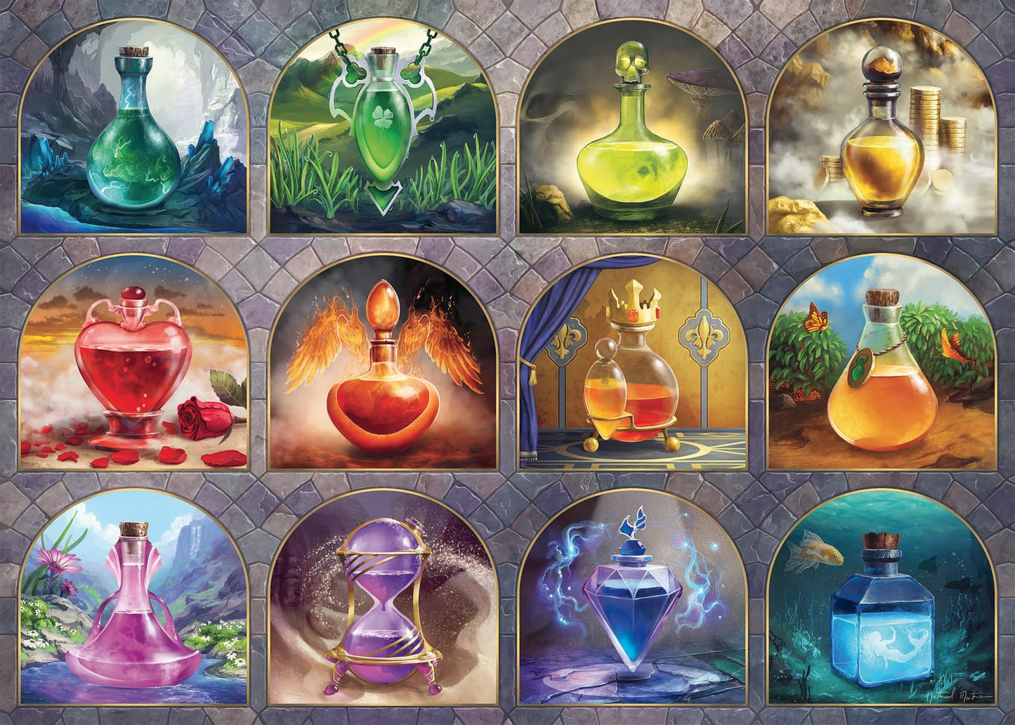 Ravensburger 1000 Piece Jigsaw Puzzle - Magical Potions - Cardboard - Multi Color - Model 12000552 - Perfect Fit Pieces - Made in Germany
