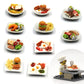 Mixed 10 Assorted Breakfast Set - Miniature Food, Tiny Food for Decoration Dollhouse, Doll House, Diorama (scale 1:24, 1/24)