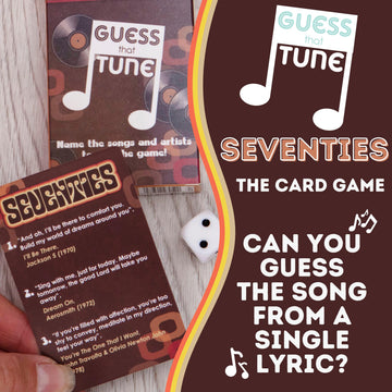 Boxer Gifts Seventies Guess That Tune Music Card Games For Adults And Families | Song Lyrics Game Night - Name The 70S Song Triv