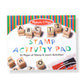 Melissa & Doug Deluxe Letters and Numbers Wooden Stamp Set ABCs 123s With Activity Book, 4-Color Stamp Pad ABC Stamps, Kids Arts